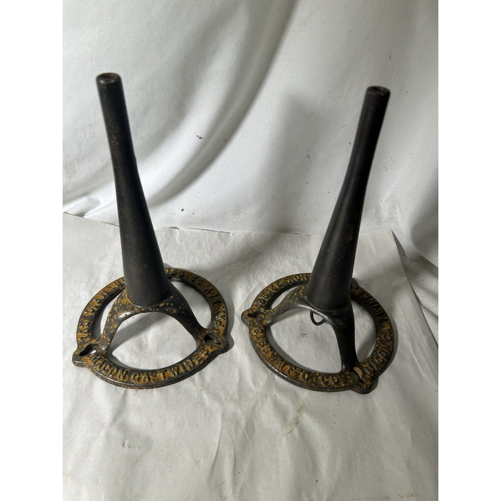 Vintage Cast Iron Spool Rest Bibb Mfg Co Macon GA Georgia Advertising Collect